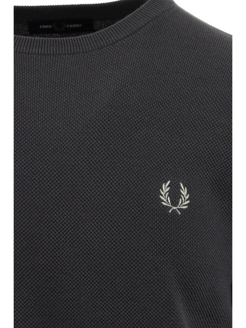 Maglione Uomo in lana e maniche lunghe Grigio FRED PERRY- Francavilla Moda